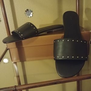 Banana Republic Leather Slide Sandals